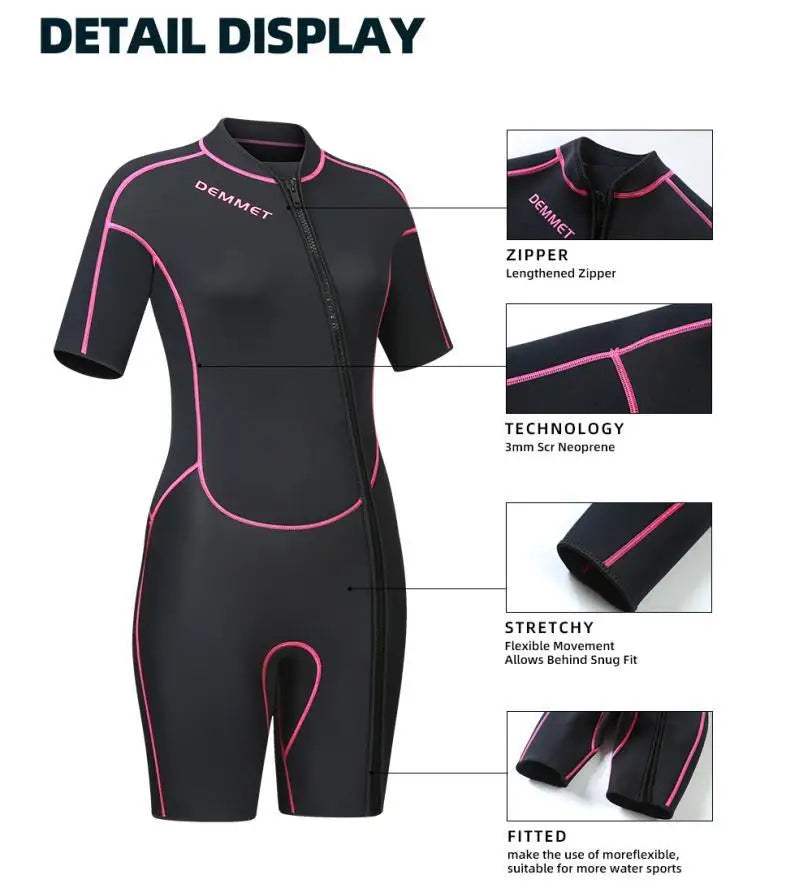 NEW Neoprene Wetsuit Men Women 1.5MM Keep Warm Swimming Diving Suit Bathing Suit Short sleeve Triathlon diver Surf Snorkeling