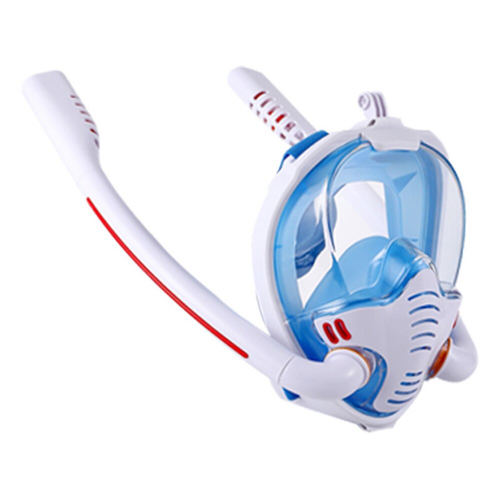 Double Tube Full Face Diving Mask Sealed Anti-Leak Diving Face Cover For Beginner Professional