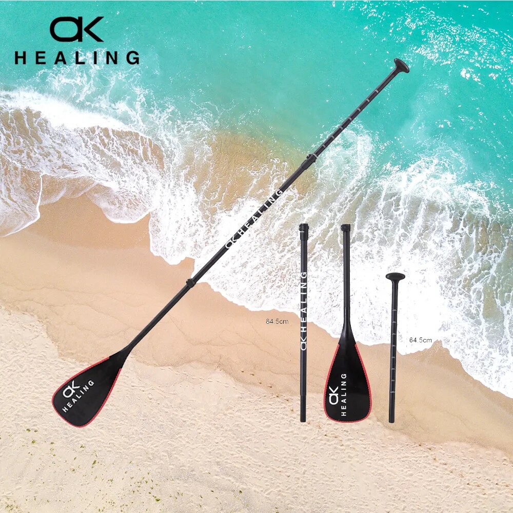 HEALING  3K Fiber Glass Shaft Boat Oars 3 Sections Fiberglass Sup Paddle Board Accessory Inflatable Stand Up Paddle Surf  Paddle