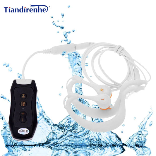 Newest FM Radio 4GB 8G IPX8 Waterproof MP3 Music Player Swimming Diving Earphone Headset Sport Stereo Bass Swim MP3 with Clip