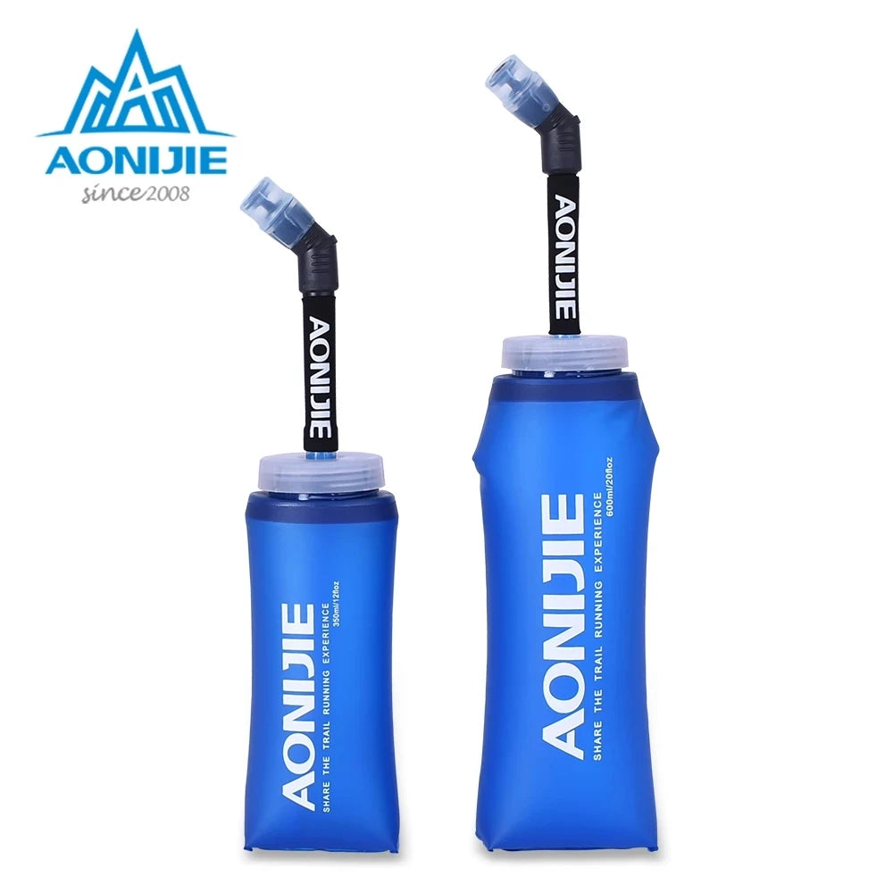 AONIJIE 250ml 500ml Folding Soft Flask Water Bottle Collapsible Ultralight TPU Sport Trail Running Bicycle Soft Water Bottle Bag