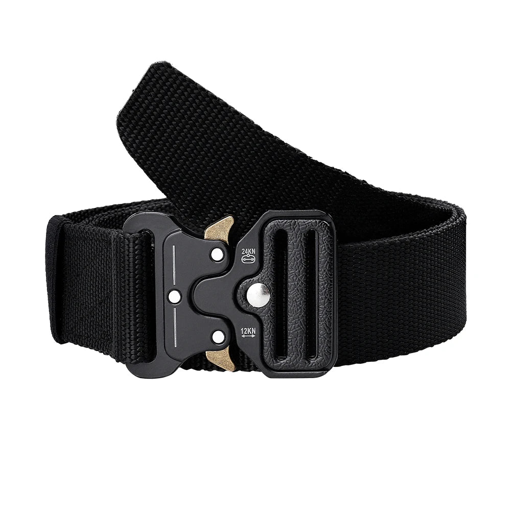 Men's Outdoor Hunting Metal Tactical Belt Alloy Buckle Nautical Canvas Premium Unisex Nylon Sports Belt