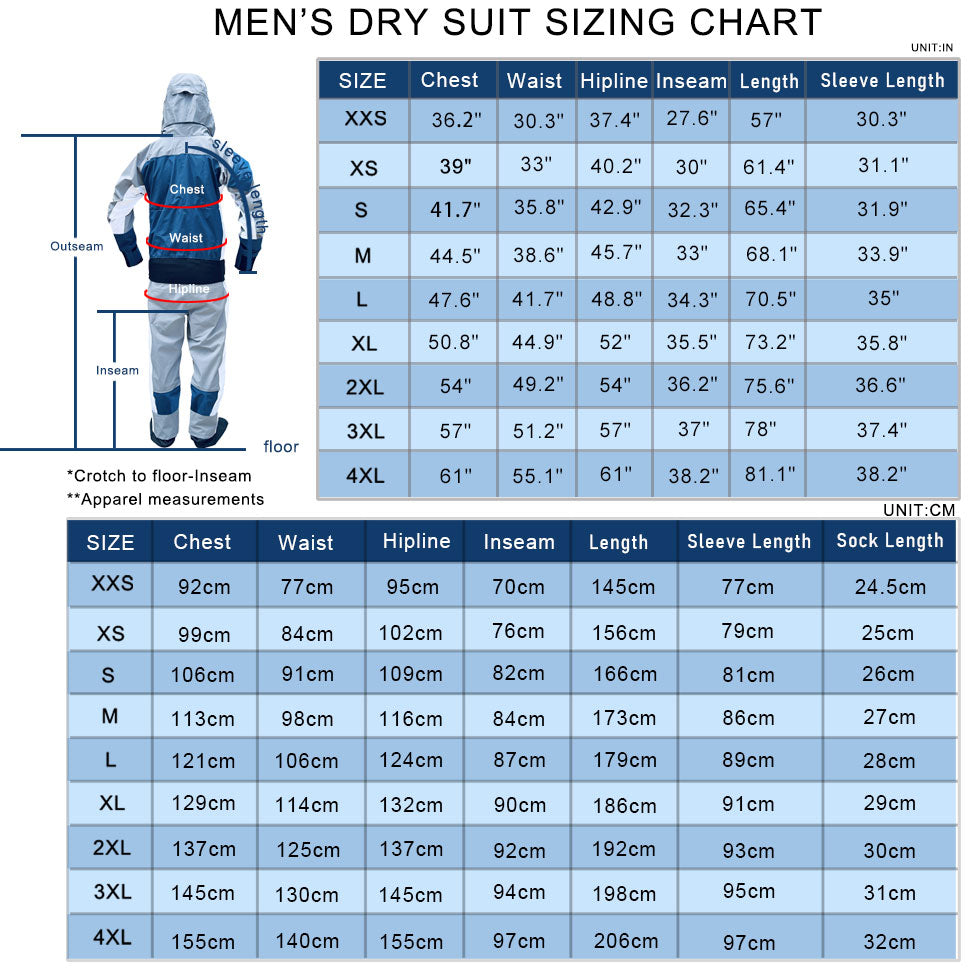 Dry Suit Kayak Drysuits For Men In Cold Water Rafting Sailing Swimming Survival SUP Paddling Warm Waterproof Clothing  In Winter