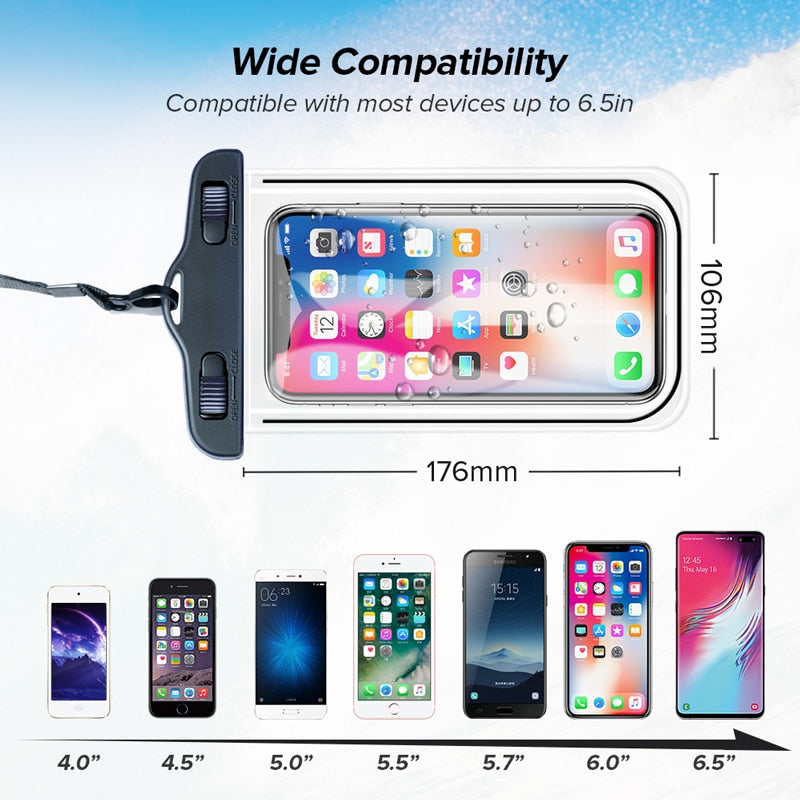 Swimming Bags Waterproof Phone Case Water proof Bag Mobile Phone Pouch PV Cover for iPhone 12 Pro Xs Max XR X 8 7 Galaxy S10