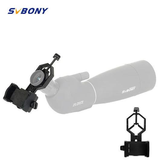 Svbony universal suporte de montagem adaptador de telefone celular ocular diâmetro 25-48mm para telescópio monocular binocular luneta