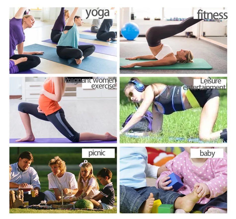 Tapete de yoga grosso de 3mm/6mm, antiderrapante, esportivo, fitness, eva, espuma confortável, yoga, mate para exercícios, ioga e pilates, ginástica