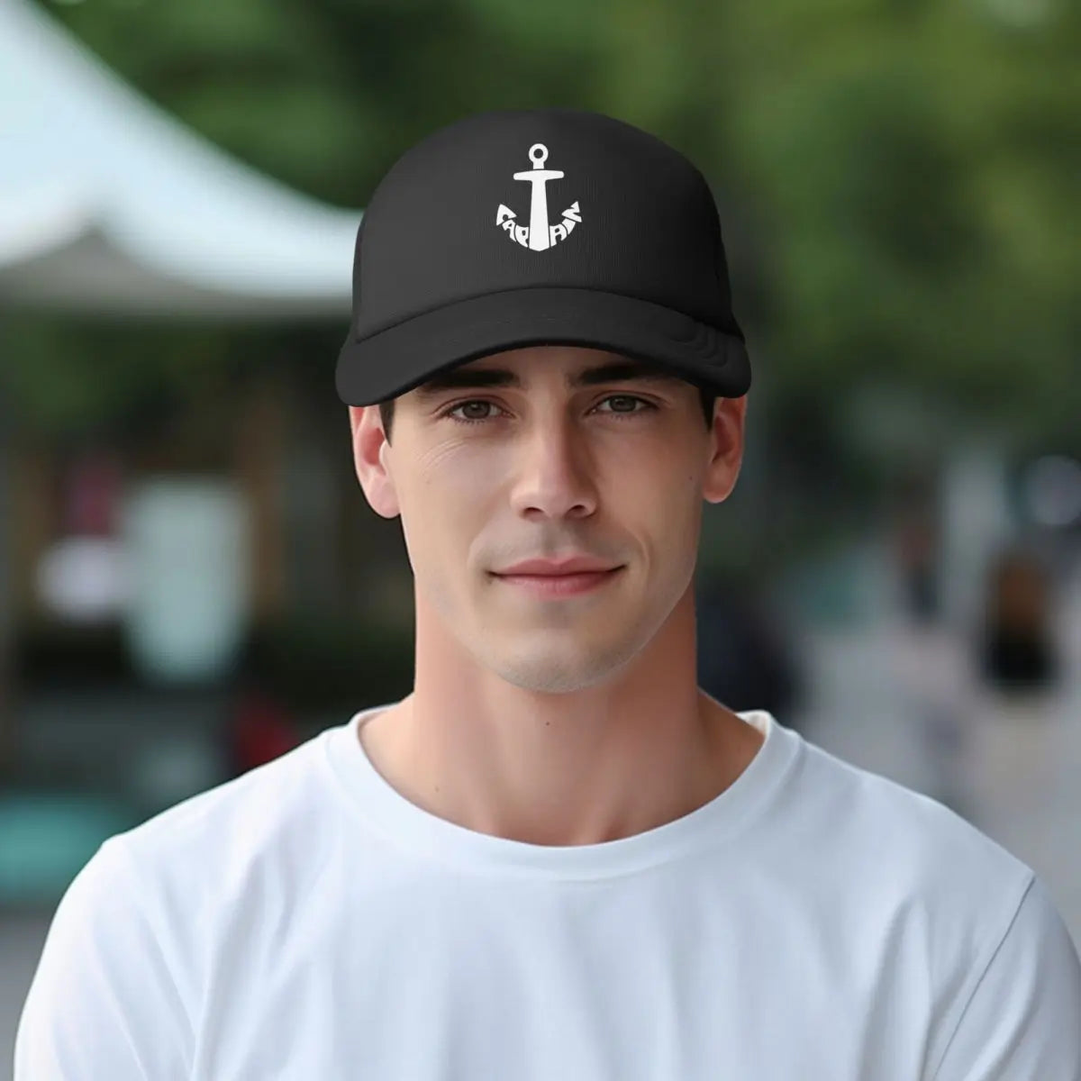 Captain's Anchor Trucker Caps Unisex Sport Nautical Dad Hat Sun Caps Sun Caps Adjustable Snapback Caps Mesh Baseball Caps Summer