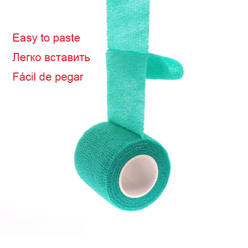Coyoco fita adesiva esportiva colorida, bandagem elástica autoadesiva de 4.8m, elastoplast para joelheiras, dedo, tornozelo, palma da mão, ombro