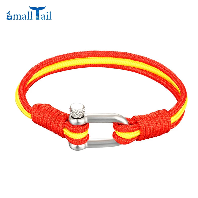 Russia France Germany Country National Flag Bracelet Men Women Nautical Survival Rope Bracelet Sport Football Fans Jewelry