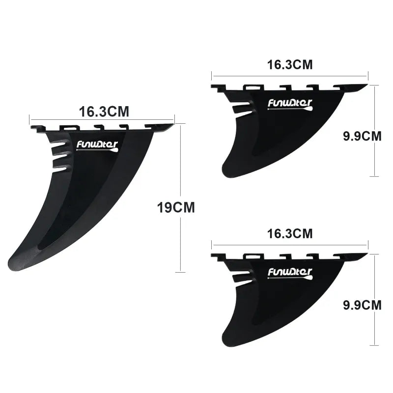 3pcs/set Nylon Surfboard Fins FCS Surfboard Tail SUP Surfboard Attachment For Funwater Koi Inflatable Surfboard