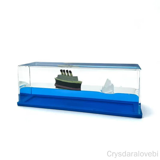 Cruise Ship Fluid Drift Ornaments Home Accessories Decoration Floating Titanic Fluid Desktop Ornament Gardening Accessories