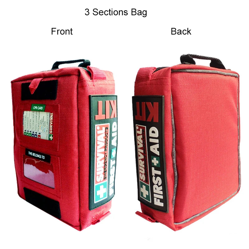 M Protable First Aid Kit Wilderness Survival Medical Bag Emergency Kit Trauma Care for Home Car Travel Outdoor Camping Hiking