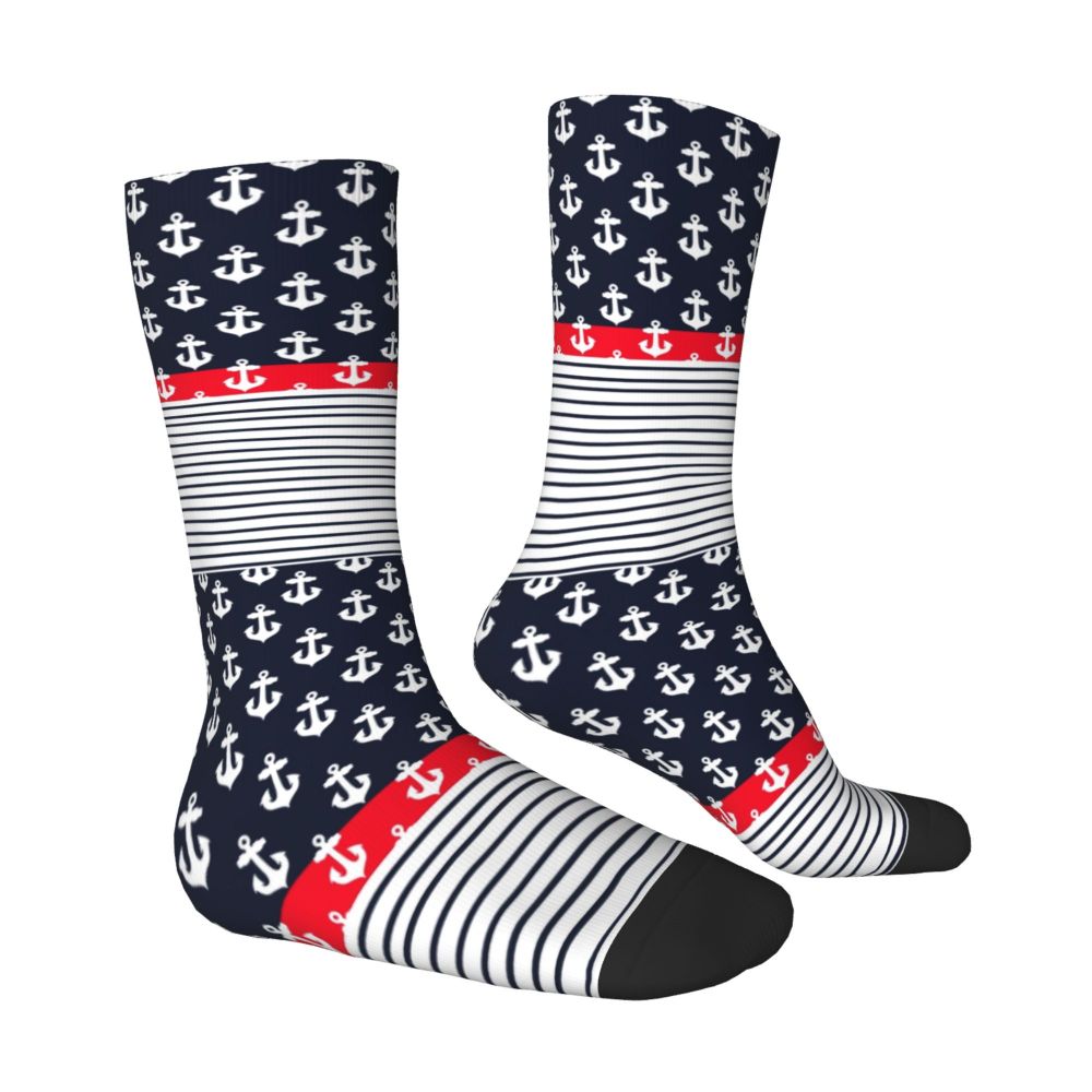 Cool Work Like A Captain Party Like A Pirate Socks Men Women Warm 3D Printed Nautical Skull Sailor Sports Basketball Socks