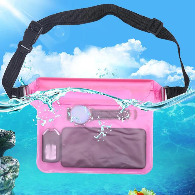 Waterproof Swimming Sealing Drift Diving Waist Pack Skiing Underwater Phone Case Cover Dry Shoulder Bag For Beach Boat Sport