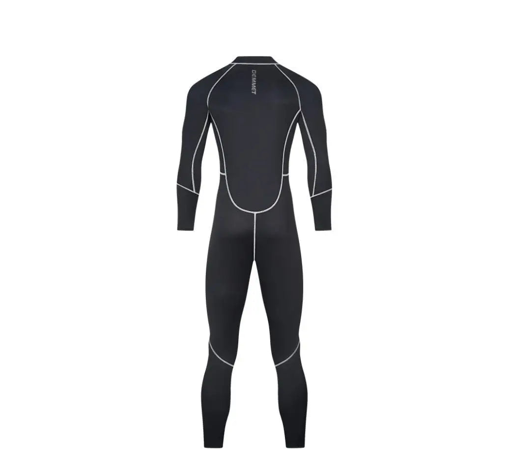 DEMMET 1.5MM Neoprene One-piece Wetsuit Men's Long Sleeves Front Unzipper To Keep Warm And Cold Surf Snorkeling Kayak