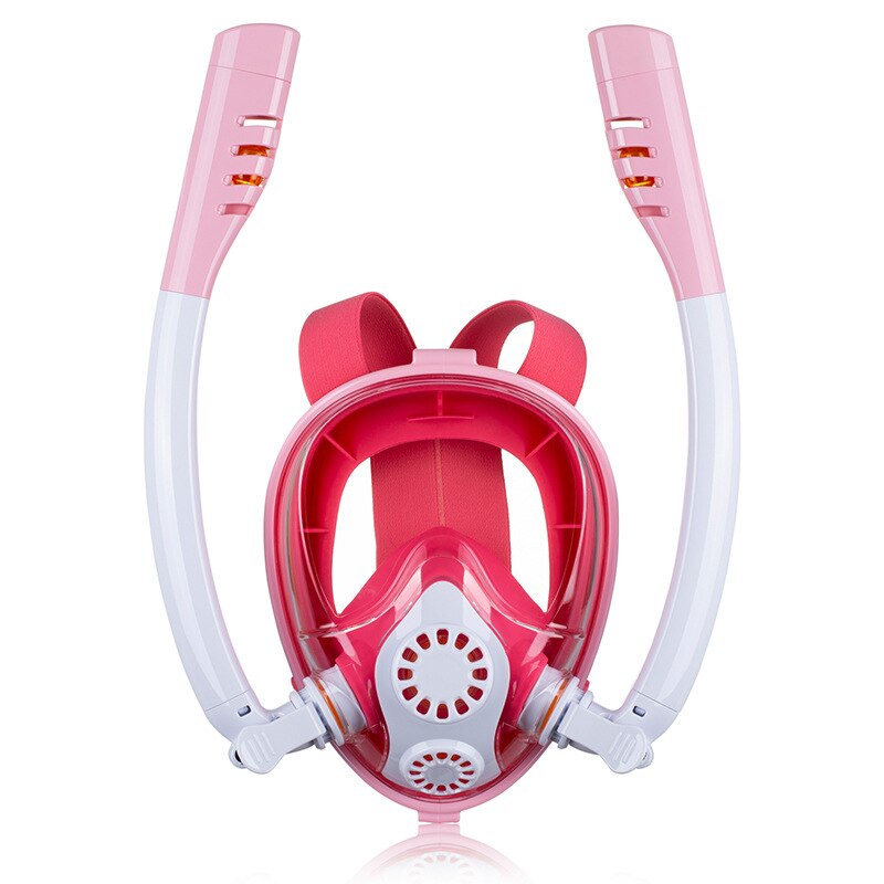 Adult Double-Tube Diving Mask Suit Swimming Full-Dry Silicone Diving Mask Diving Children'S Single-Tube Diving Breathing Mask