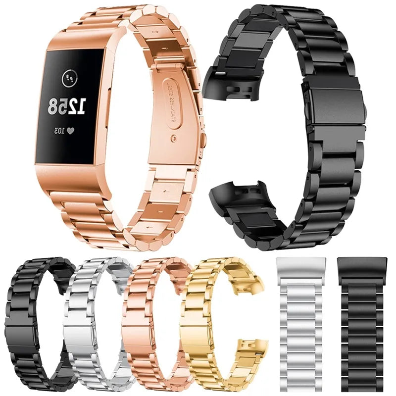 Watch Strap For Fitbit Charge 6 5 Stainless Steel Metal Strap Watchband Bracelet For Fit bit Charge6 5 Smart Watch Correa belt