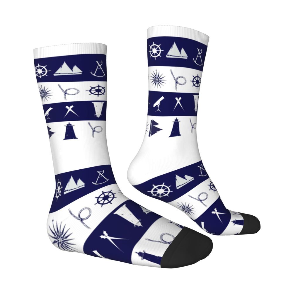 Cool Work Like A Captain Party Like A Pirate Socks Men Women Warm 3D Printed Nautical Skull Sailor Sports Basketball Socks