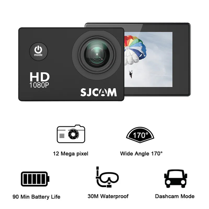 Original SJCAM SJ4000 Full HD 1080P Extreme Sport DV Action Camera Mergulho 30M Câmera subaquática à prova d'água