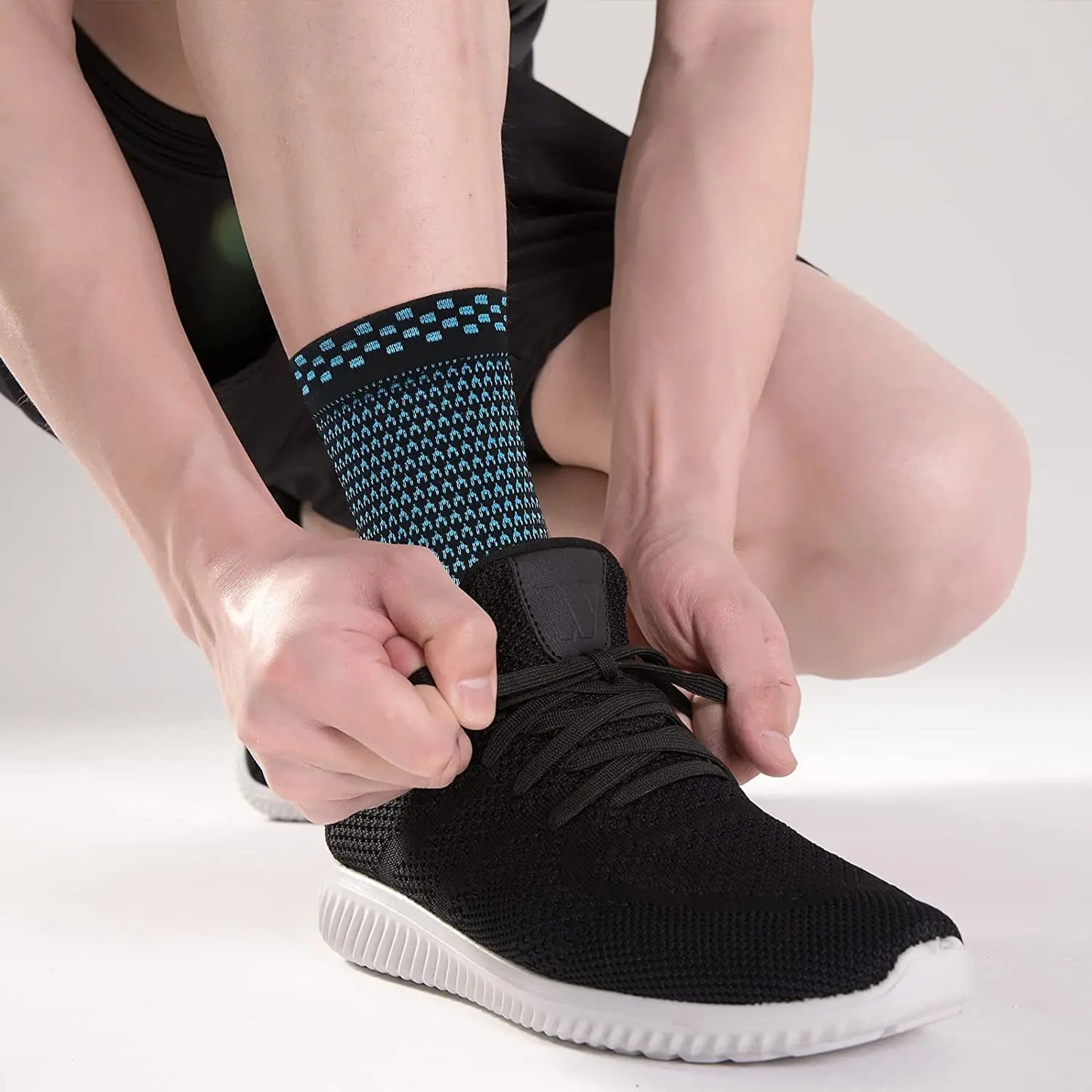 1 pc esportes tornozelo cinta de compressão mangas suporte 3d tecer bandagem elástica pé engrenagem protetora ginásio fitness