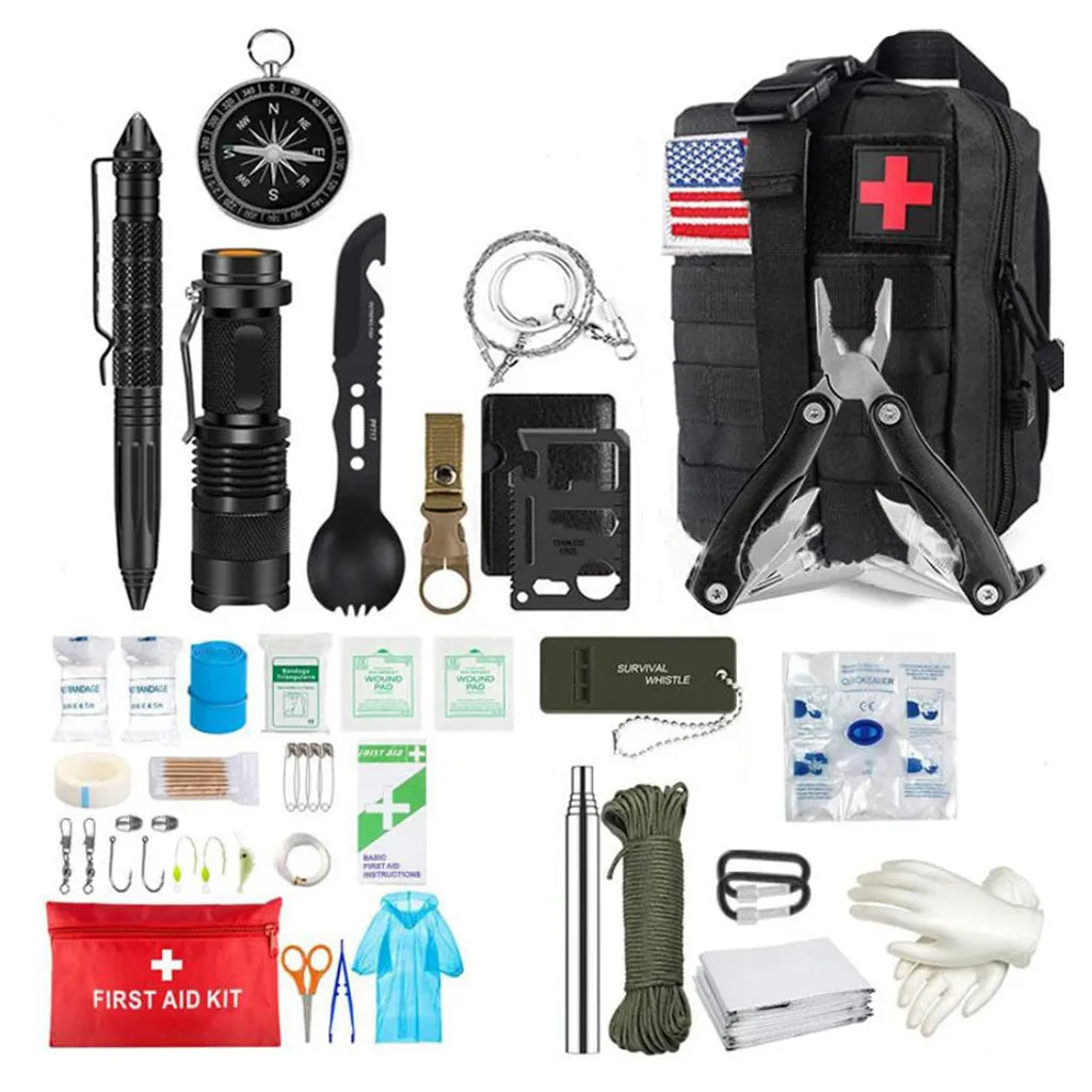 Kit de primeiros socorros de sobrevivência militar conjunto completo molle equipamentos ao ar livre kits de emergência saco de trauma acampamento caminhadas aventuras ifak