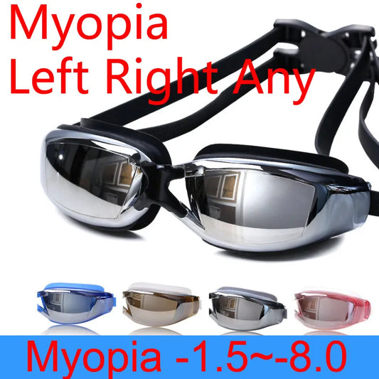 Swimming glasses Myopia Women Anti Fog professional Adults Prescription Waterproof swim Pool eyewear Optical Diving goggles