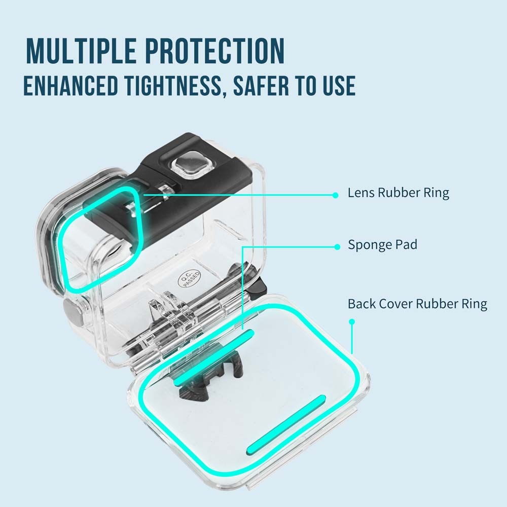 Waterproof Case for GoPro Hero 11 10 9 Black Accessories 60M Diving Housing Cover Protector Underwater Shell Go Pro 10 9 Camera