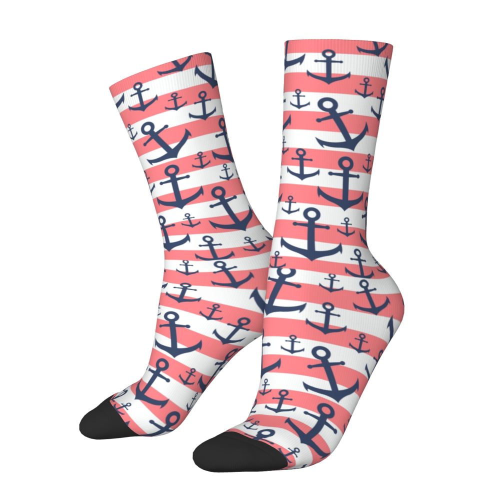 Cool Work Like A Captain Party Like A Pirate Socks Men Women Warm 3D Printed Nautical Skull Sailor Sports Basketball Socks