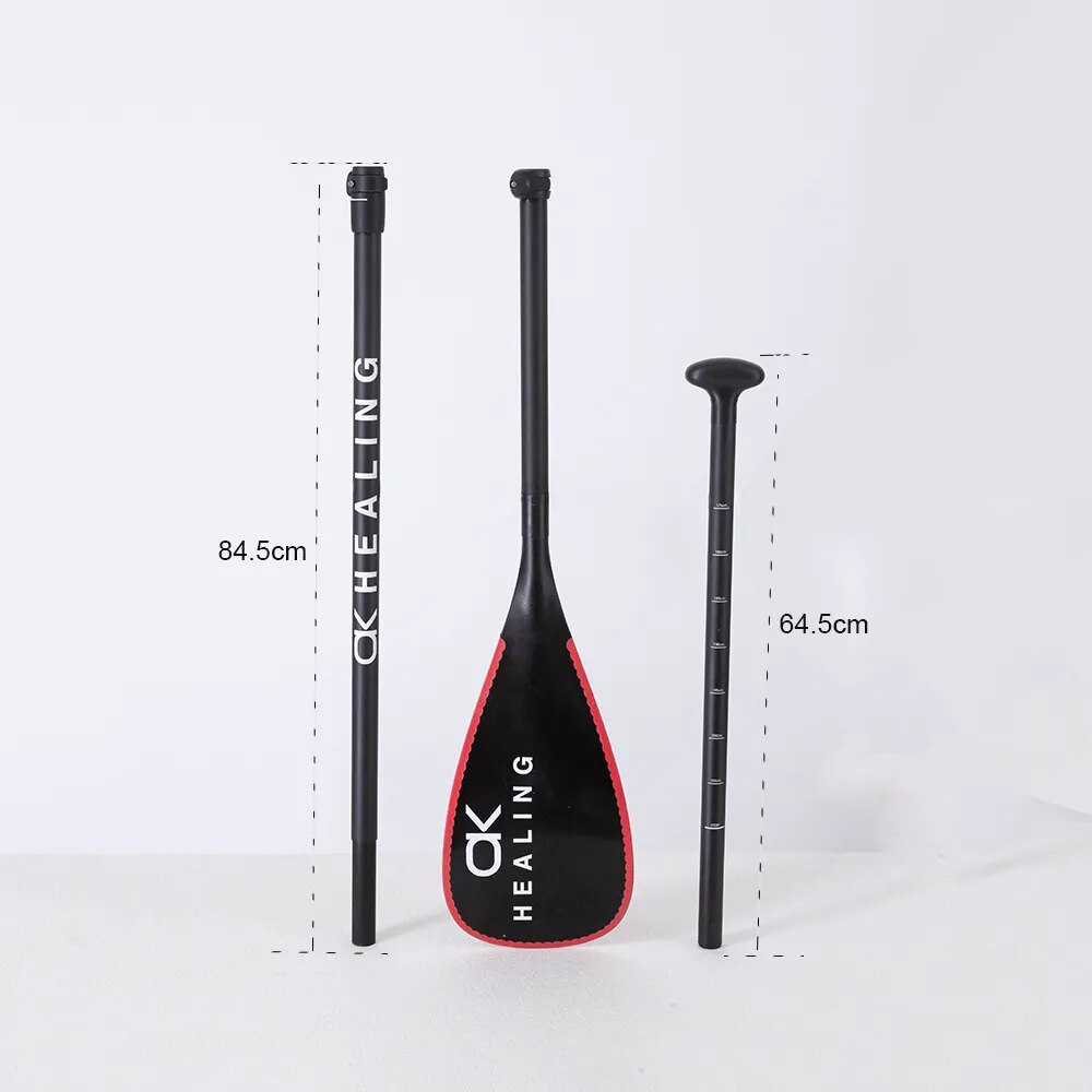 HEALING  3K Fiber Glass Shaft Boat Oars 3 Sections Fiberglass Sup Paddle Board Accessory Inflatable Stand Up Paddle Surf  Paddle