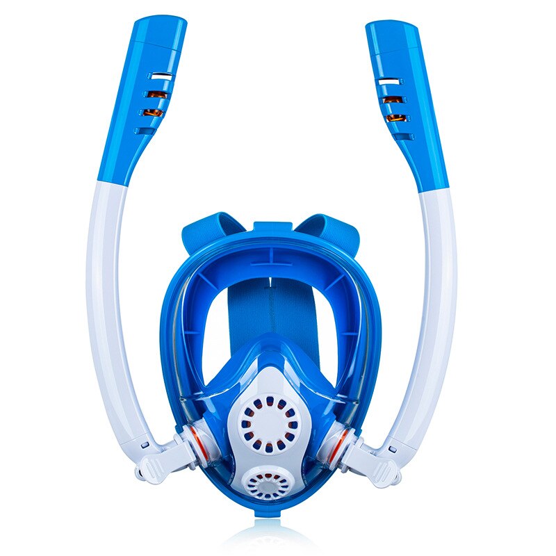 Adult Double-Tube Diving Mask Suit Swimming Full-Dry Silicone Diving Mask Diving Children'S Single-Tube Diving Breathing Mask