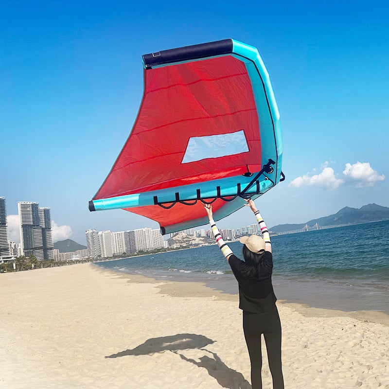 Novo design em forma de V Asa Foiling Windsurf kite 5M Inflável Portátil Wingfoil Wingsurf Hydrofoil Board