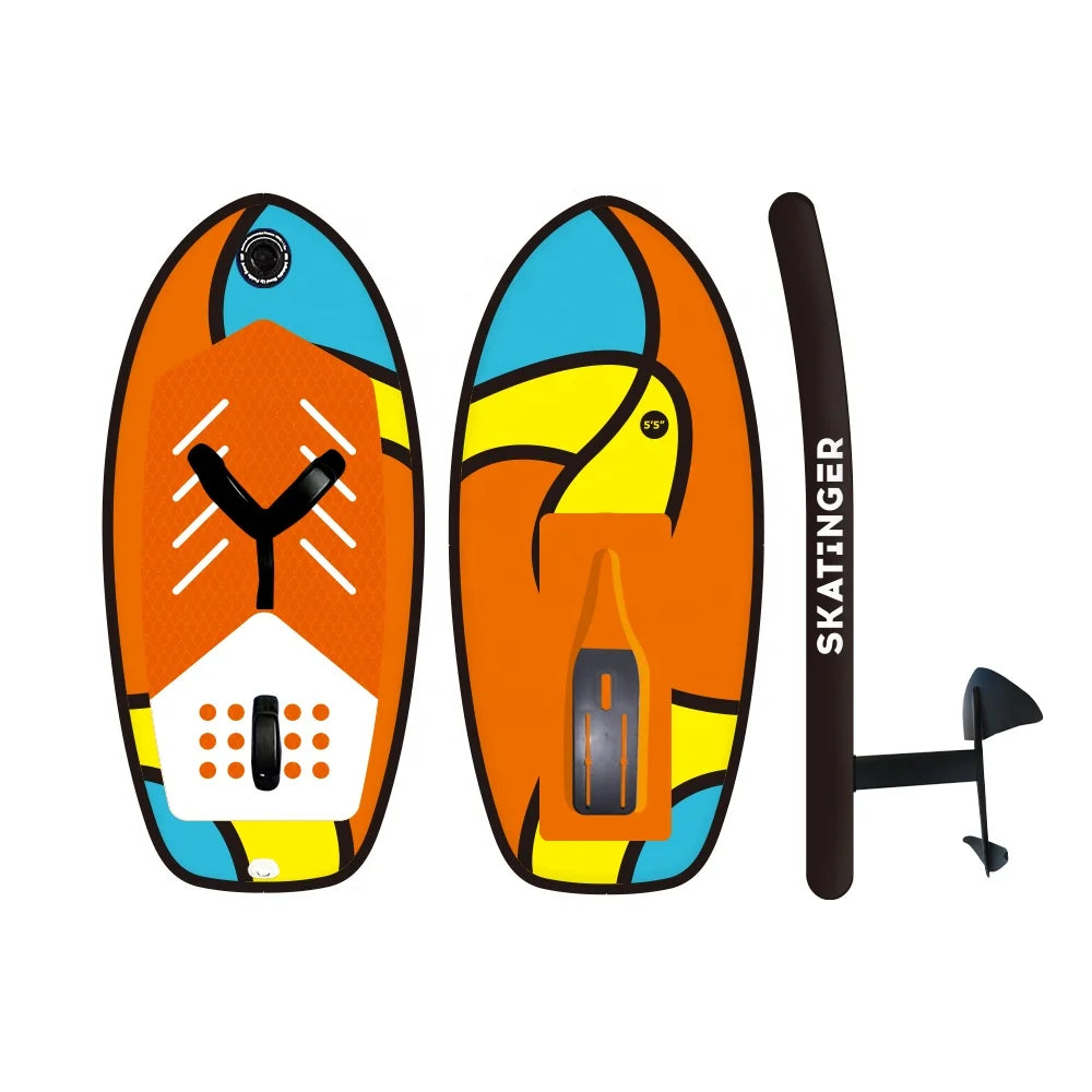 Placa de folha inflável para patinação, prancha de surf hidrofólio, prancha inflável para kitesurf, 145l