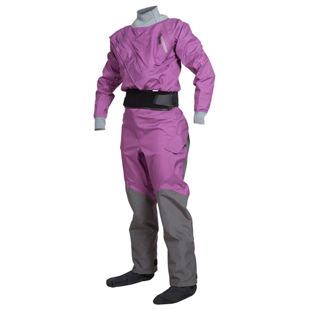 Women's  Kayak Drysuits Surfing Stand Up Padding Kayaking Three-Layer Waterproof Fabric Latex Neck And Sleeves Suit DW31