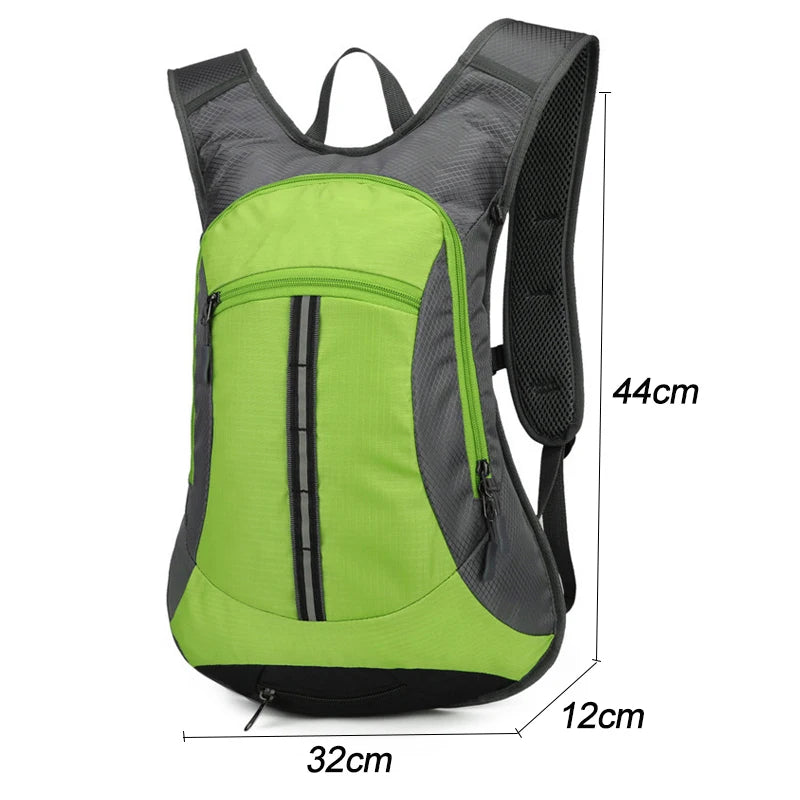 Nylon Cycling Backpack Water Bag Outdoor Hiking Sports Back Pack With Helmet Storage Mesh Pouch Lightweight Bagpack