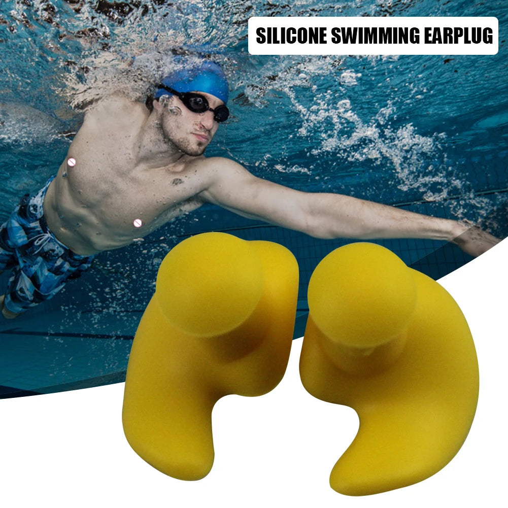 1/2 Pairs Earplugs Silicone Swimming Waterproof Ear Plugs Diving Surf Water Sport Swim Anti Noise Earplugs Swimming Accessories