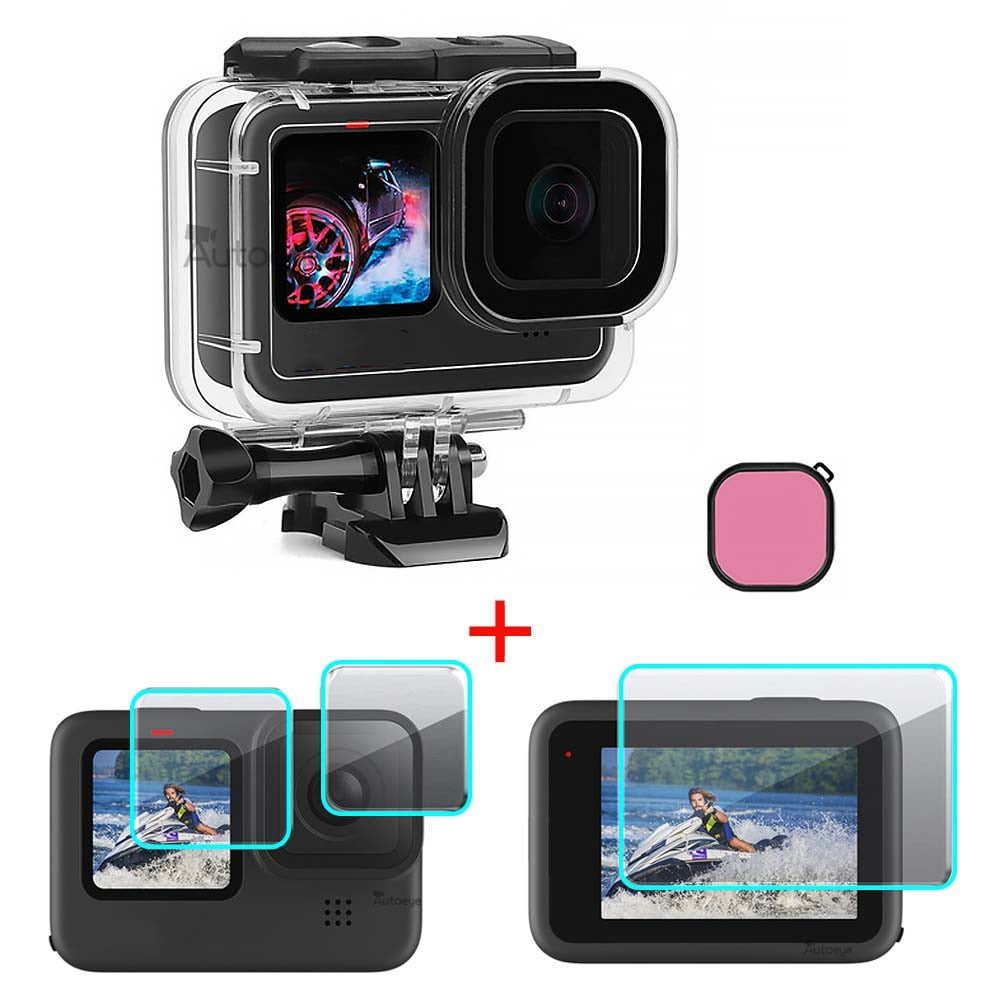 Waterproof Case for GoPro Hero 11 10 9 Black Accessories 60M Diving Housing Cover Protector Underwater Shell Go Pro 10 9 Camera