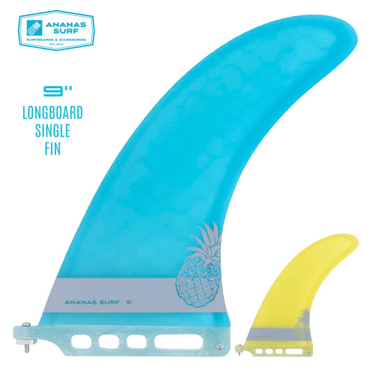Ananas prancha de surf fin centro caixa única 9 "longboard 9 Polegada eua base sup acessórios desempenho estilo noserider