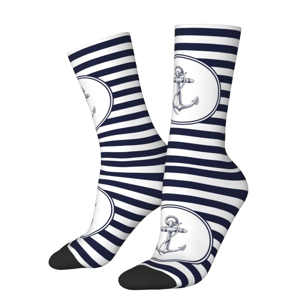 Cool Work Like A Captain Party Like A Pirate Socks Men Women Warm 3D Printed Nautical Skull Sailor Sports Basketball Socks