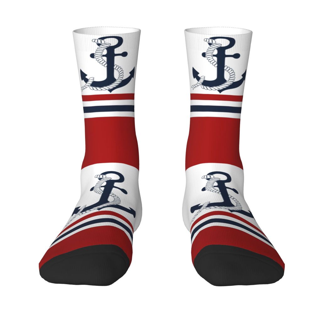 Cool Work Like A Captain Party Like A Pirate Socks Men Women Warm 3D Printed Nautical Skull Sailor Sports Basketball Socks