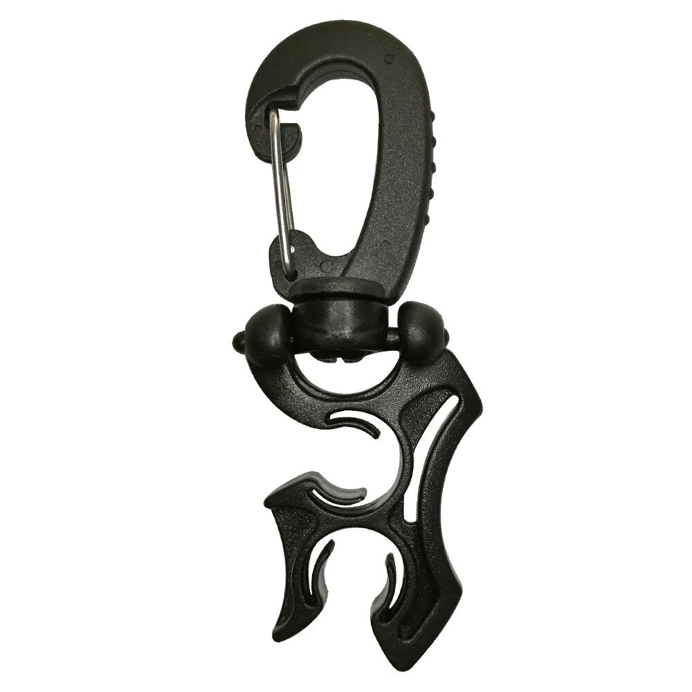 Regulator Double BCD Hose Holder with Clip Buckle Hook for Scuba Diving Snorkeling