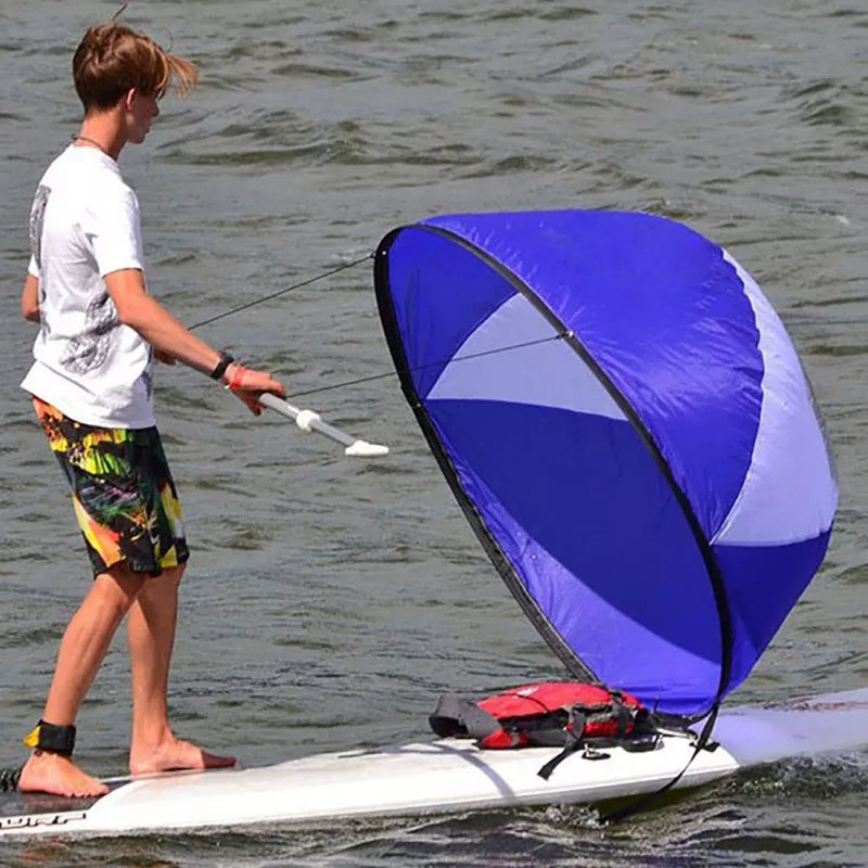 Barco de caiaque durável vento vela sup paddle board vela canoa curso vento paddle barcos a remo vento com janela clara surf
