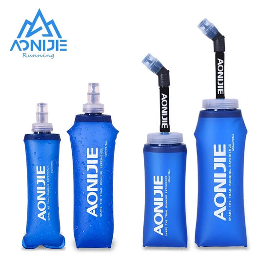 Aonijie 250ml 500ml dobrável garrafa de água macia dobrável ultraleve tpu esporte trilha correndo bicicleta saco de garrafa de água macia