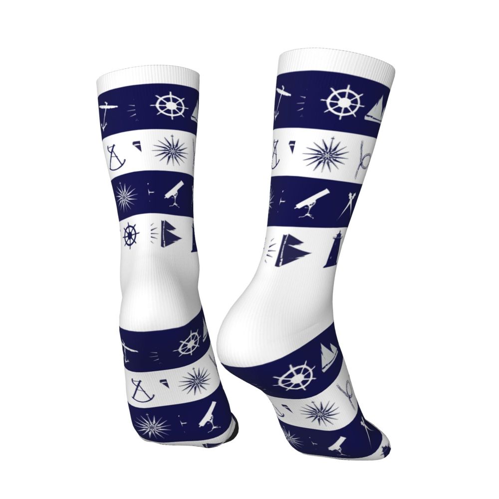 Cool Work Like A Captain Party Like A Pirate Socks Men Women Warm 3D Printed Nautical Skull Sailor Sports Basketball Socks