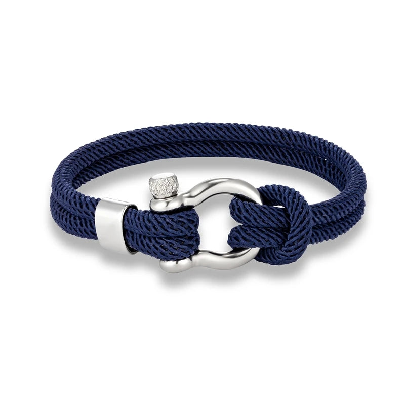 MKENDN Minimalist Nautical Rope Bracelets With Bolt Clasp Men Double strand Survival Bracelet Women Stainless Steel Sport Buckle