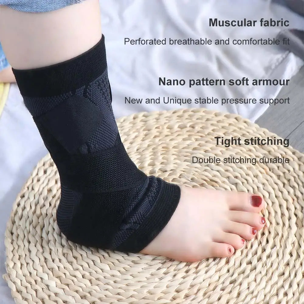 Achilles Tendon Retainer Nylon Elasticity Foot BraceTop Black Fixed Ankle Ankle Brace Foot Protection Foot Guard Ankle Support