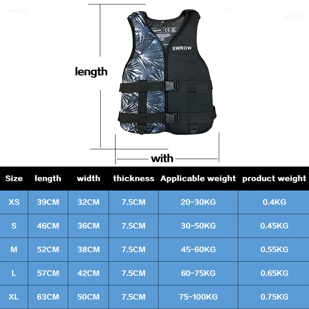 Life Jacket for Adults and Children, Buoyancy Vest, Water Sport, Swimming Boat