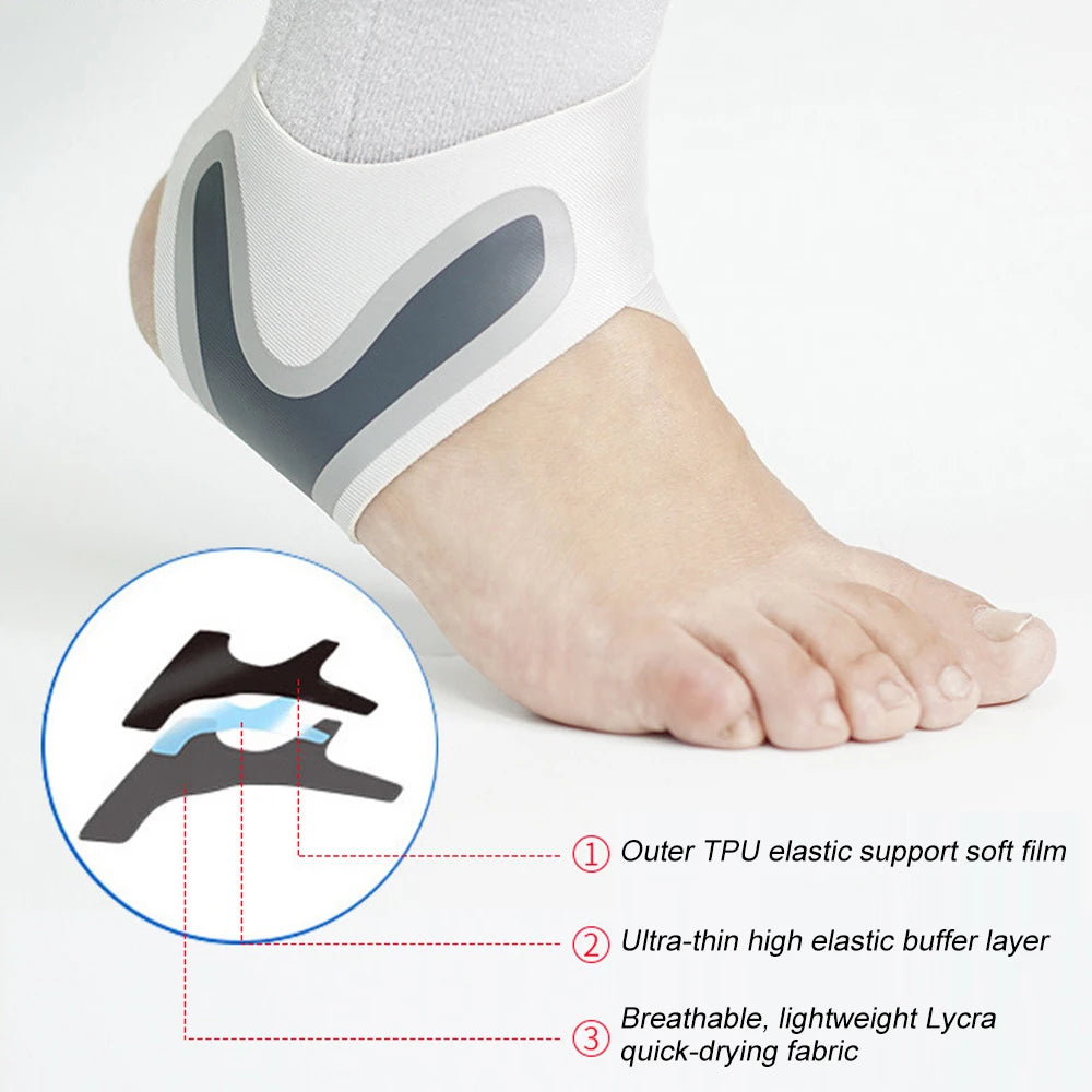 1Pcs Adjustable Compression Ankle Sleeve Elastic Ankle Brace Guard Foot Anti-Sprain Support Heel Protective Strap
