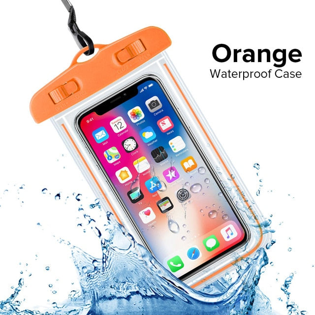 Sacos de natação à prova dwaterproof água caso do telefone saco à prova de água bolsa do telefone móvel capa pv para iphone 12 pro xs max xr x 8 7 galaxy s10