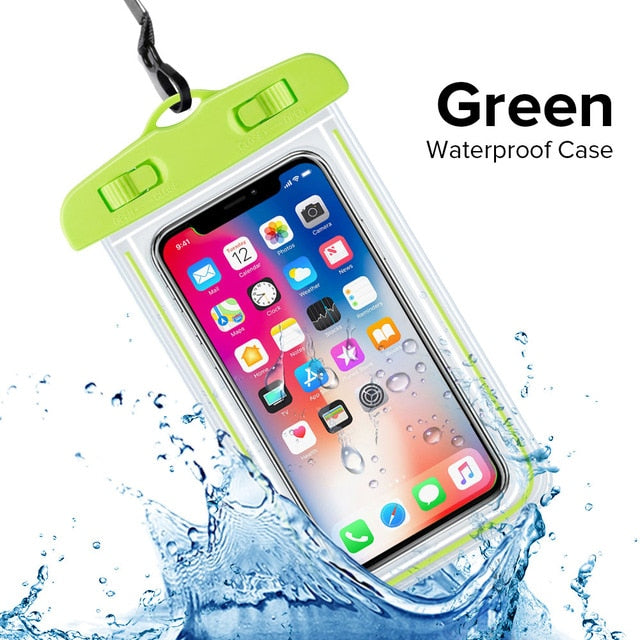 Sacos de natação à prova dwaterproof água caso do telefone saco à prova de água bolsa do telefone móvel capa pv para iphone 12 pro xs max xr x 8 7 galaxy s10