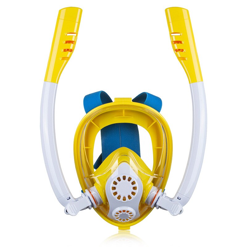 Adult Double-Tube Diving Mask Suit Swimming Full-Dry Silicone Diving Mask Diving Children'S Single-Tube Diving Breathing Mask